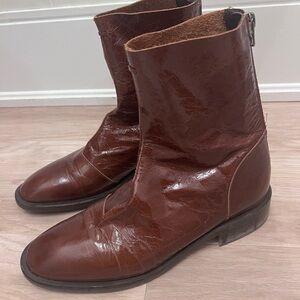 Women L’intervalle brown Leather Boots